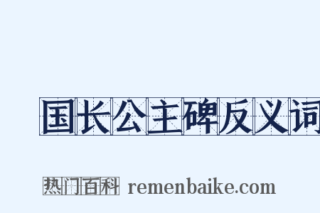 鄎国长公主碑反义词是什么意思的图片